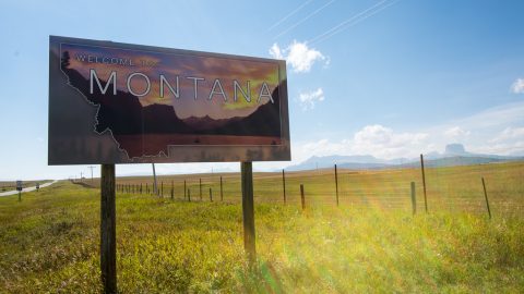 Welcome to Montana sign